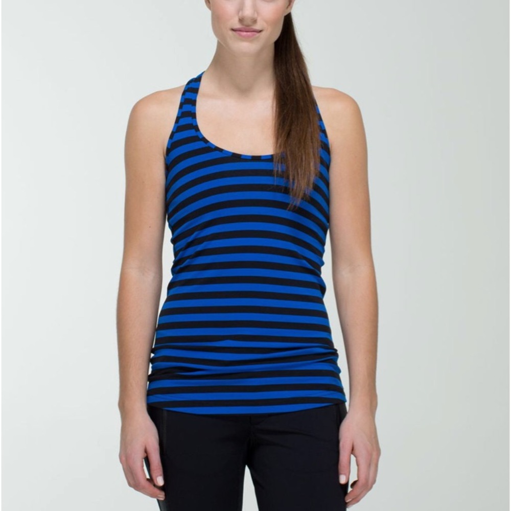 Lululemon Cool Racerback Tank Apex Stripe Blue 4